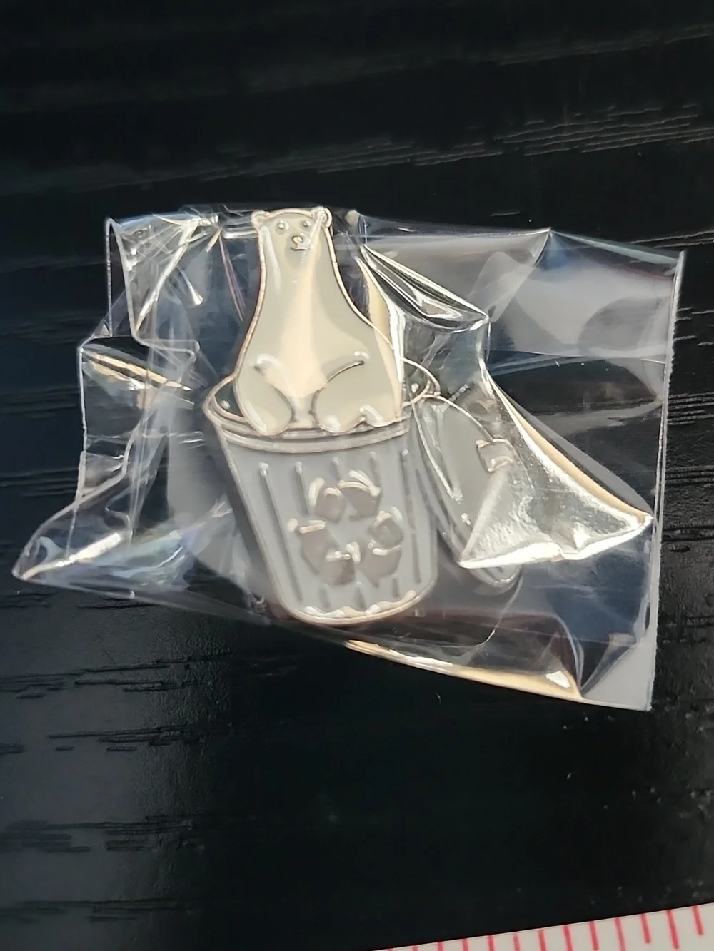 White Polar Bear Enamel Pin - Cute Small Pets Accessory